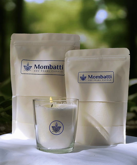 Mombatti® Pearled Candle and Vase Set (Wicks Included)